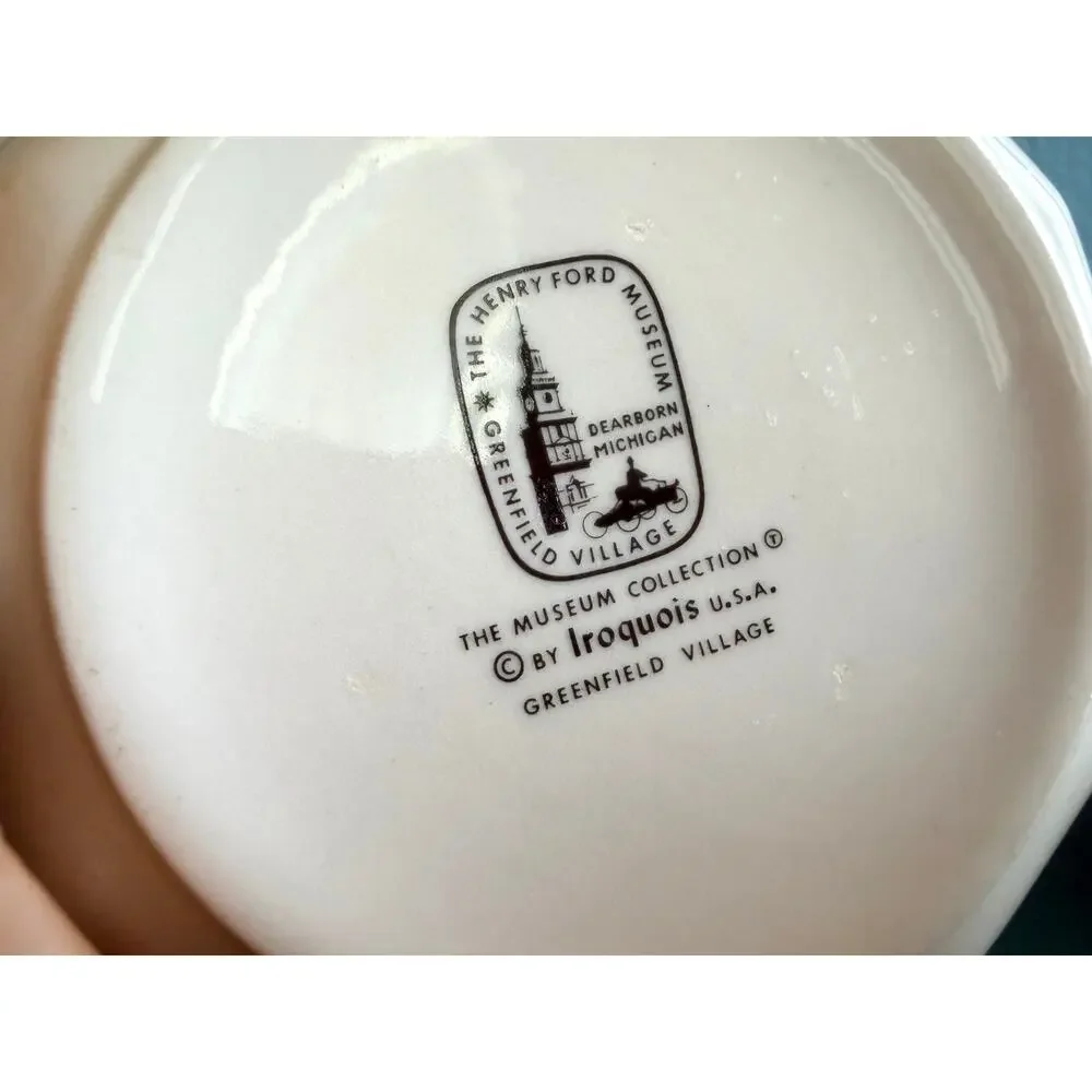 Vintage Iroquois USA Greenfield Village Bowls Henry Ford Museum Collection
